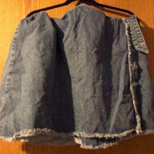 PLUS SIZE NEVER WORN Denim Wrap Skirt